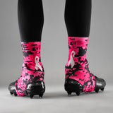Digital camo pink black Spats / Cleat Covers