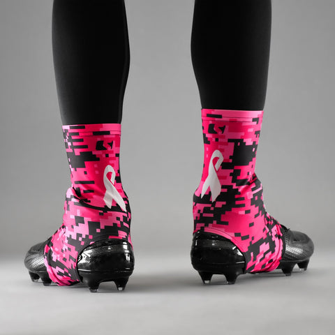 Digital camo pink black Spats / Cleat Covers