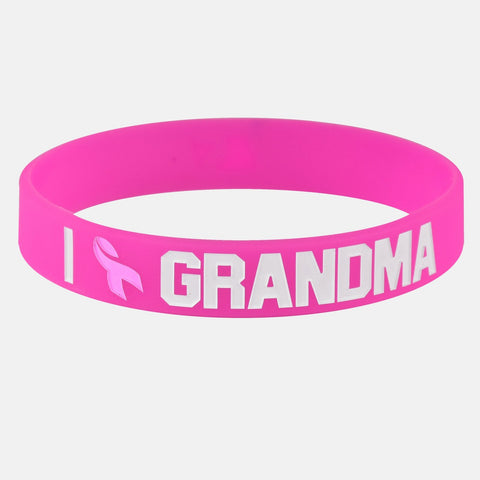 Sleefs BCA Pink Ribbon GRANDMA Pink Ribbon Wristband