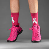 Sleefs BCA Pink Ribbon white ribbon soft socks