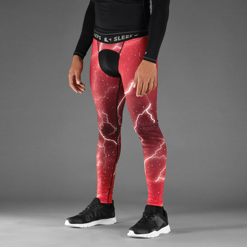 Red Lightning Compression Tights / Leggings