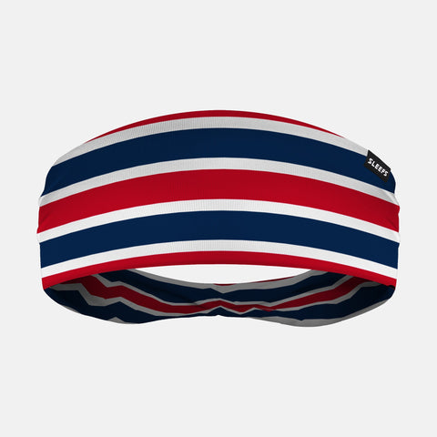 Red White Blue Stripes Double-Side Wide Headband