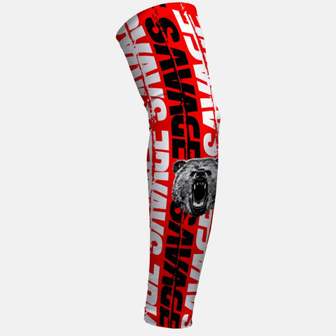 SLEEFS Savage Bear Red Arm Sleeve