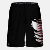 Baseball Ripped black shorts