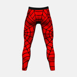 Red Web Pattern compression tights / leggings