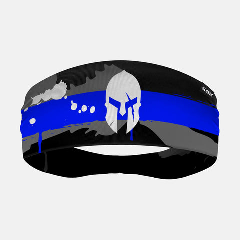 Splatter Warrior Thin Blue Line Double-Side Wide Headband