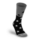 Black White Gray Stars Soft Socks