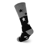 Black White Gray Stars Soft Socks