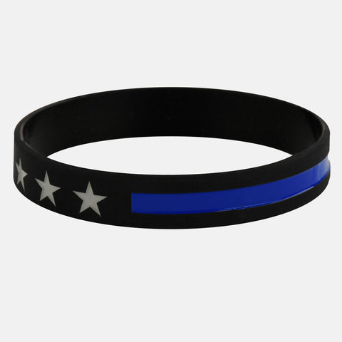 Stars Thin Blue Line wristband
