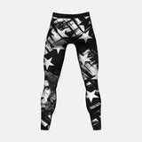 Stars with white lion compression tights / leggings