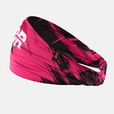 Sleefs BCA Pink Ribbon Survivor Black Pink Double-sided Wide Headband