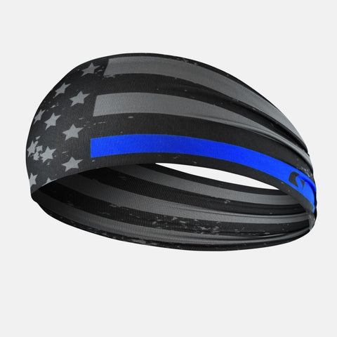 Tactical Thin Blue Line Double-sided Wide Headband