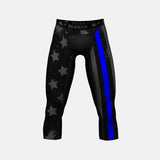 Tactical Thin Blue Line compression Three-Quarter tights / leggings