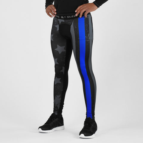 Tactical Thin Blue Line compression tights / leggings