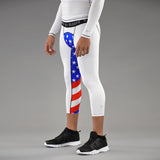 USA America Flag compression 3/4 tights / leggings