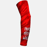 Trust His Will Red arm sleeve