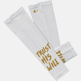 Trust His Will White arm sleeve