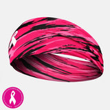Sleefs BCA Pink Ribbon Tryton Pink Double-sided Wide Headband