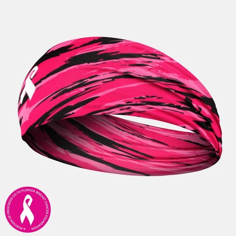 Sleefs BCA Pink Ribbon Tryton Pink Double-sided Wide Headband