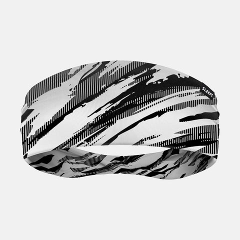 Tryton Ultra Black And White Double-Side Wide Headband