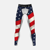 Classic USA American flag compression tights / leggings