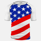 USA America flag short sleeve jersey