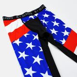 USA America Flag / Black Compression Tights / Leggings