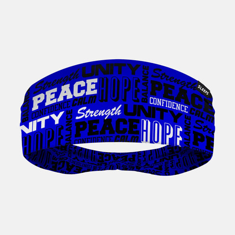 Unity Blue Double-Side Wide Headband