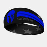 Warrior Thin Blue Line Double-sided Wide Headband