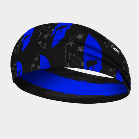 Warrior Mask Thin Blue Line Double-sided Wide Headband