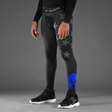 Warrior Thin Blue Line compression tights / leggings