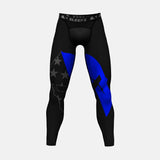 Warrior Mask Thin Blue Line compression tights / leggings