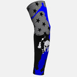 Warrior USA Blue Black White Gray Flag Arm Sleeve