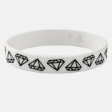 Diamonds White Wristband