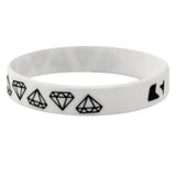 Diamonds White Wristband