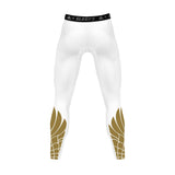 Icarus White and Gold compression tights / leggings