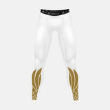 Icarus White and Gold compression tights / leggings