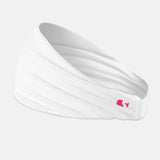 Sleefs BCA Pink Ribbon White Pink Ribbon Double-sided Wide Headband