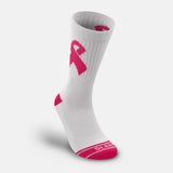 White pink ribbon soft socks
