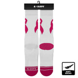 White pink ribbon soft socks