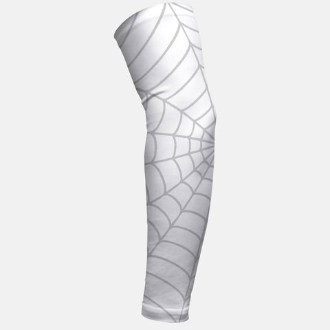 White with Gray Web Pattern Arm Sleeve