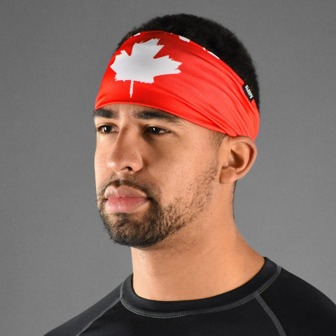 Canada Maple Leaf Red Double-sided Wide Headband