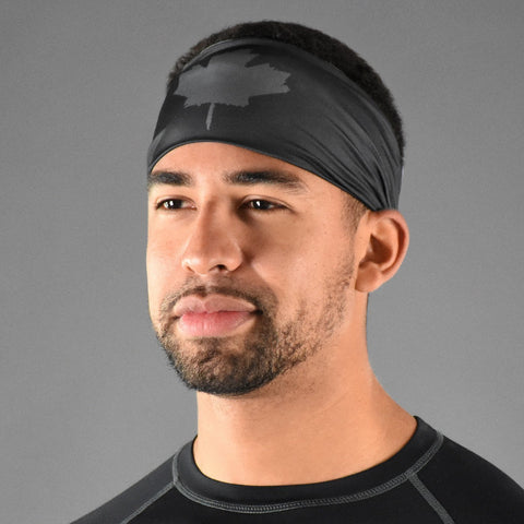 Canada Maple leaf black OPS Double-sided Wide Headband