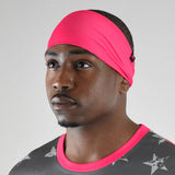 Sleefs BCA Pink Ribbon Hot Pink Cancer Awareness Double-sided Wide Headband