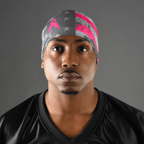 Sleefs BCA Pink Ribbon American Clutch Pink Double-sided Wide Headband