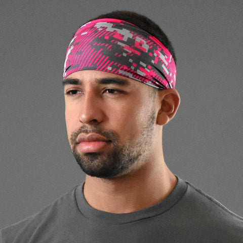 Digital Ultra Metal Pink Double-sided Wide Headband