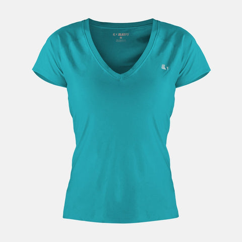 Women's Teal v-neck top