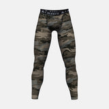Green Camo Woodland Compression Tights / Leggings