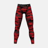 Red Camo Woodlands Compression Tights / Leggings