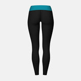 Black teal Yoga Pants